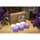 Laureta Candles kristāliskā palmu vaska tējassveces balta, violeta, 6gb